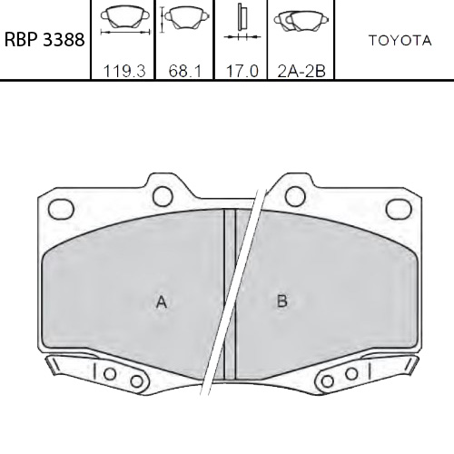 On Fren Balata - Hilux-Vigo 4Wd 05- Kun25