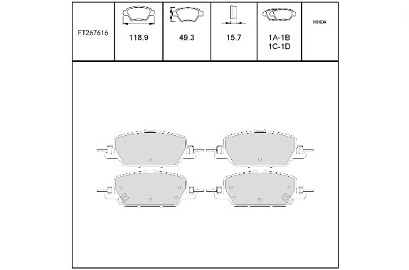 Arka Fren Balata - Crv 16-