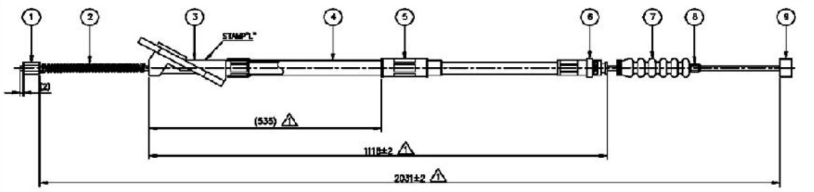Arka El Fren Teli Sol- Hilux-Ln85 89-94