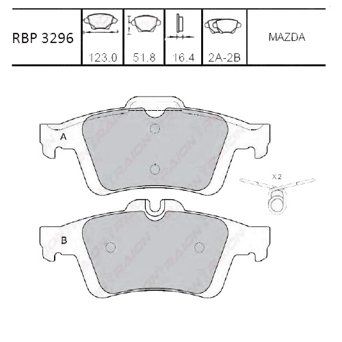 Arka Fren Balata - Mazda-3 04-12 / Focus 04- / Vectra-C 03-