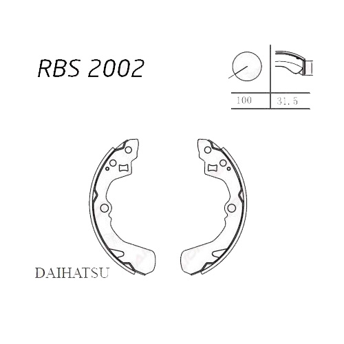 Arka Fren Balata (Pabuc) - Applause 90-/Swift-Sdn 89-/Baleno 96- / Indica-Indigo Turbolu