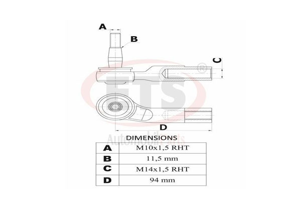 Rot Başı Sağ Mazda 2 Dy 2002-2007 / Fıesta 2002-2008 / Fusıon 02-12