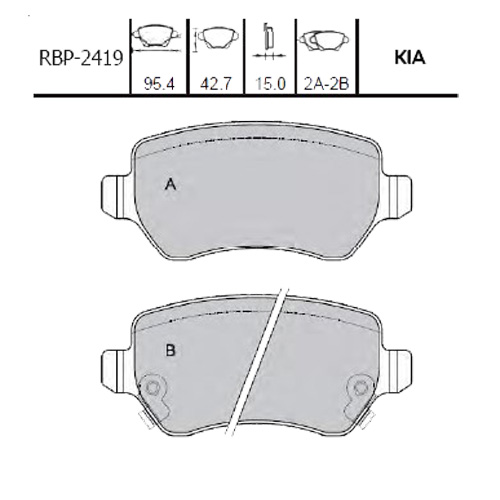 Arka Fren Balata - Ceed 12- / Venga 10- / Pro-Ceed 12-
