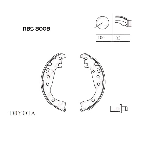 Arka Fren Balata (Pabuc) - Yaris 99-02