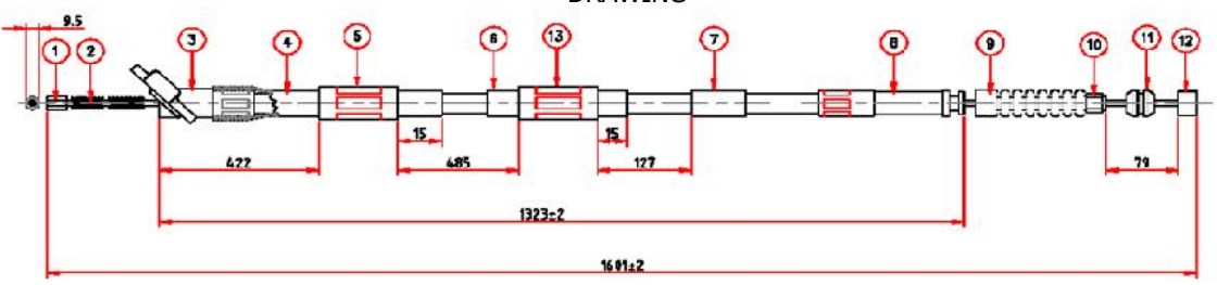 Arka El Fren Teli Sol- Corolla 92-01