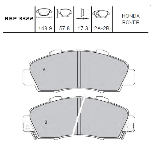 On Fren Balata - Accord 98-02 / Legend 96- / Integra 97- / Crv 97-01 / Hrv 99-