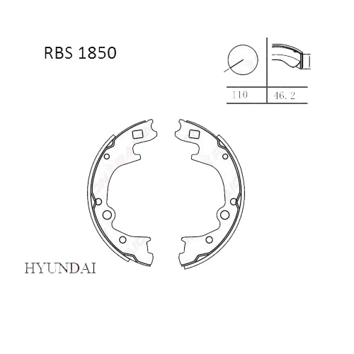 Arka Fren Balata (Pabuc) - H100-Kamyonet 97-03