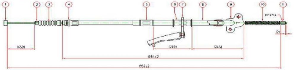 Arka El Fren Teli Sol  Hilux Ln85 1994-1997