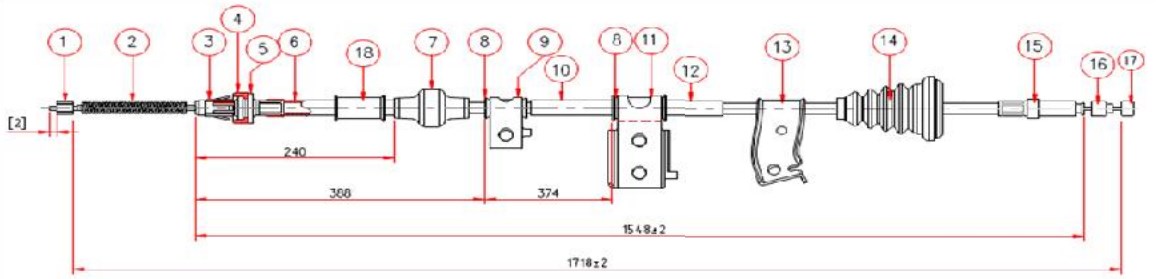 Arka El Fren Teli Sol- Crv 97-01
