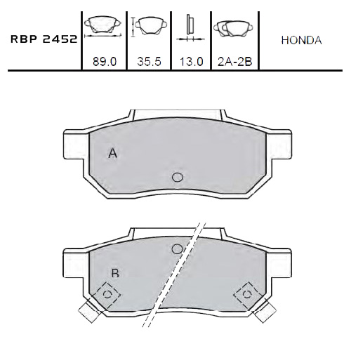 Arka Fren Balata - Jazz 02- / City 05-