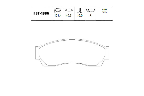 On Fren Balata (Uzunluk:121Mm) - Tata Marina 03- / Tata Indigo 03- / Indica 98-  (Absli Araclar)