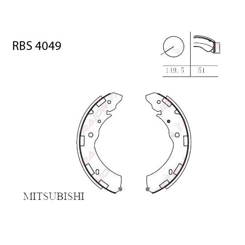 Arka Fren Balata (Pabuc) - L200 07- / D-Max 12- / L200 Su 15-