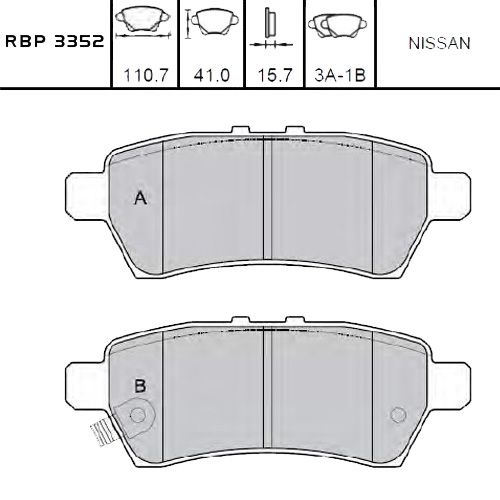 Arka Fren Balata - Navara 05- / Pathfinder 05-
