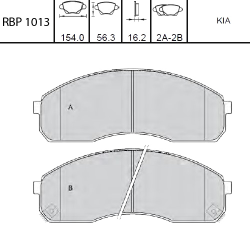 On Fren Balata - Bongo 2.5 Crdi-2.9 Crdi 10- / Pregio 2.5 Tci 02- / Carnival 2.9 Tdi-Crdi 99-06