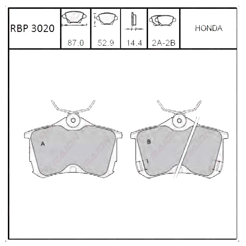 Arka Fren Balata - Accord 98-07