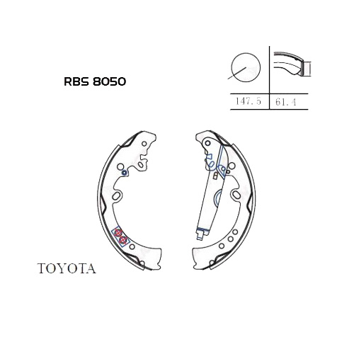 Arka Fren Balata (Pabuc) - Hilux Vigo 4Wd 05-15 / Hilux Revo 15-